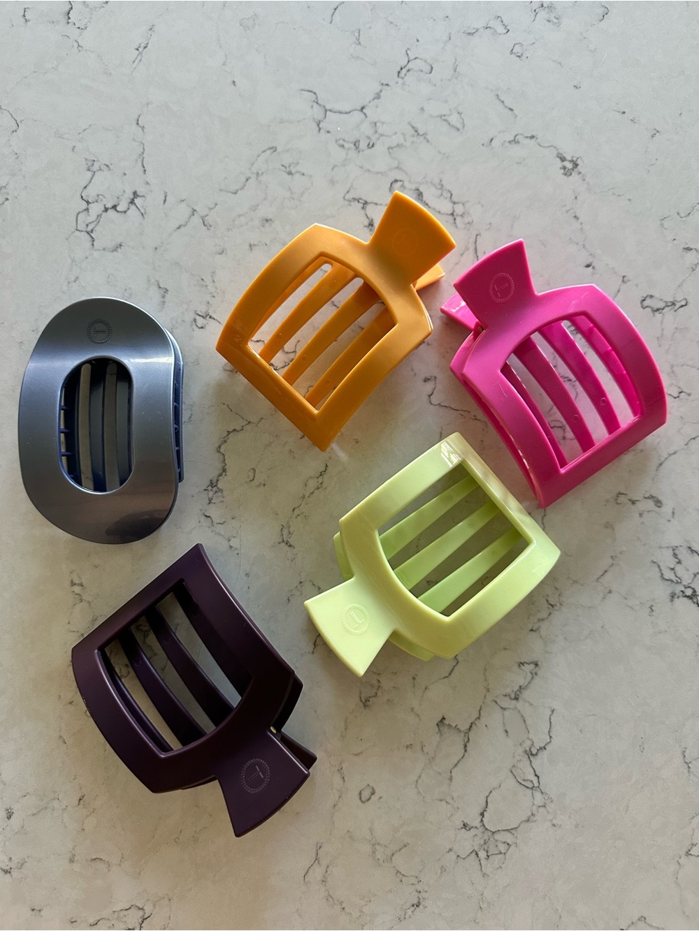 Teleties large flat hair clips Set of 5